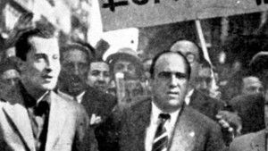 José Antonio en la manifestación de Falange por la unidad de España Madrid
