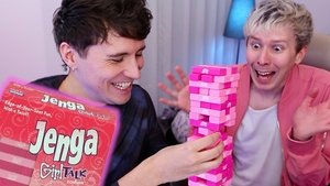 Dan and Phil play the needlessly gendered GIRL JENGA!