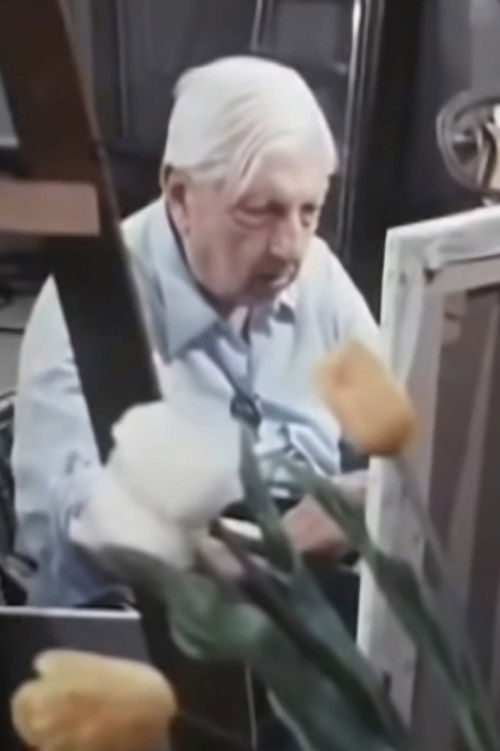 Giorgio de Chirico paints live The Sun on the Easel, 1973